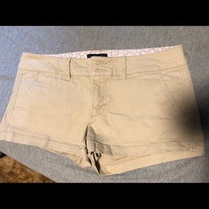 Khaki American Eagle Shorties size 6